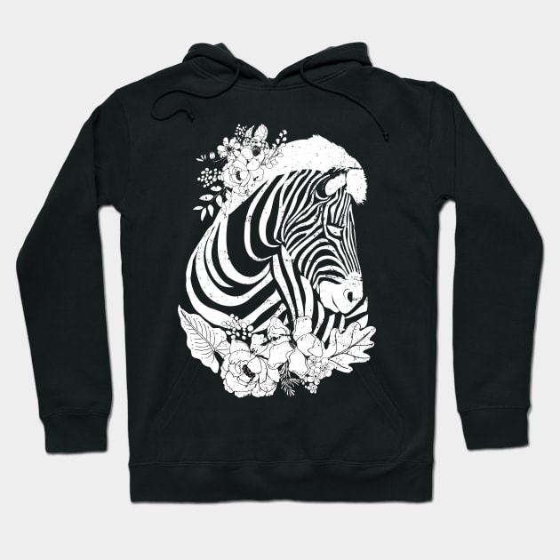 Vintage Flower Zebra Hoodie by shirtsyoulike